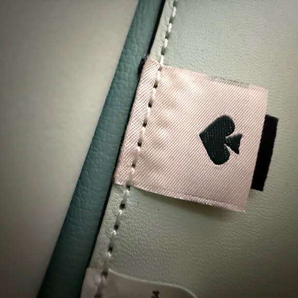 Kate Spade New York Light Blue Leather Tote Crossbody Bag Silver Hardware - Picture 9 of 9